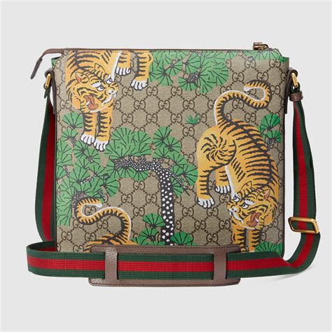 mens gucci tiger bag|Gucci bag with tiger head.